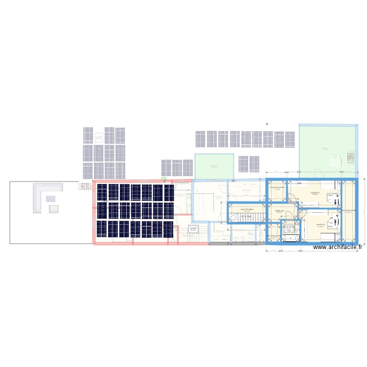 LLV REZ ET ETAGE. Plan de 0 pièce et 0 m2