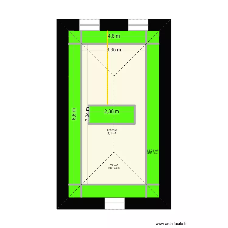 MIKE. Plan de 3 et 69 m² MIKE. Plan de 3 et 69 m²