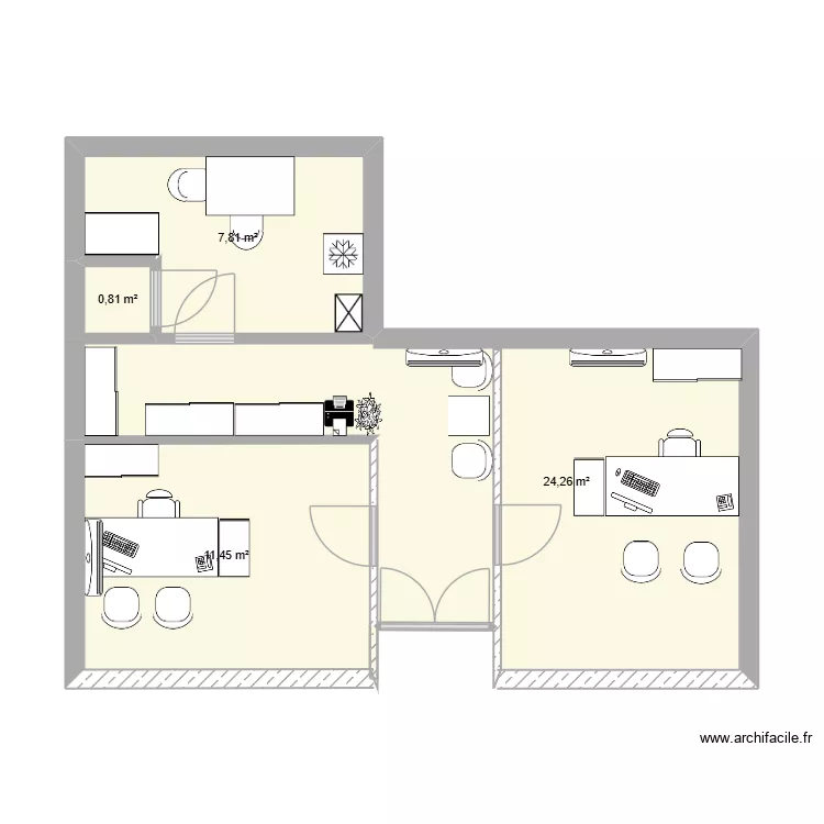 La Teste. Plan de 4 et 44 m² La Teste. Plan de 4 et 44 m²
