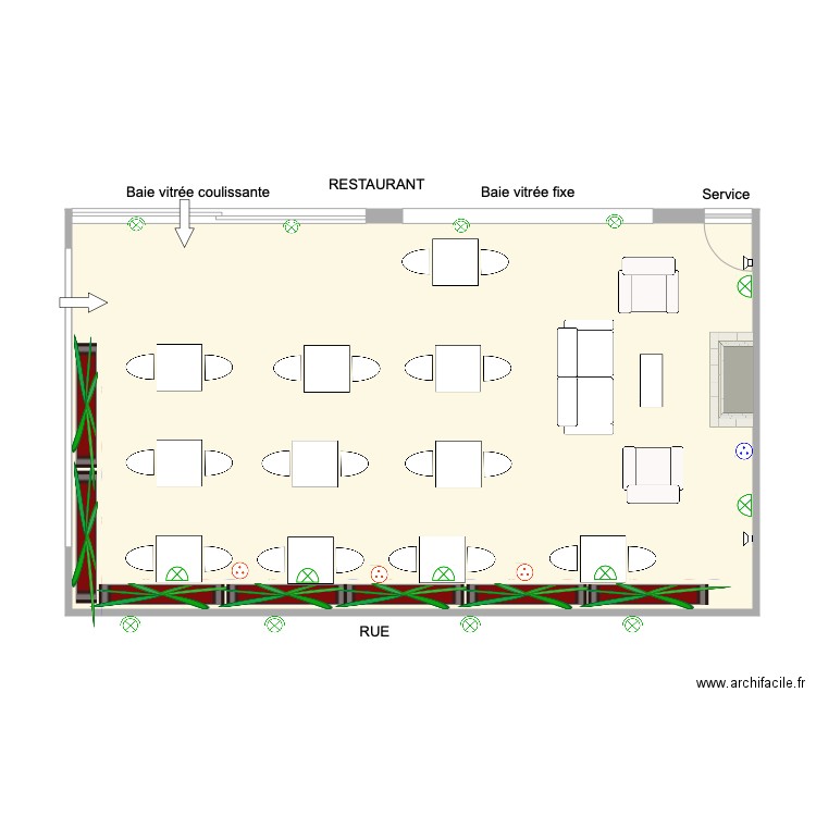 Terrasse resto 11. Plan de 0 pièce et 0 m2