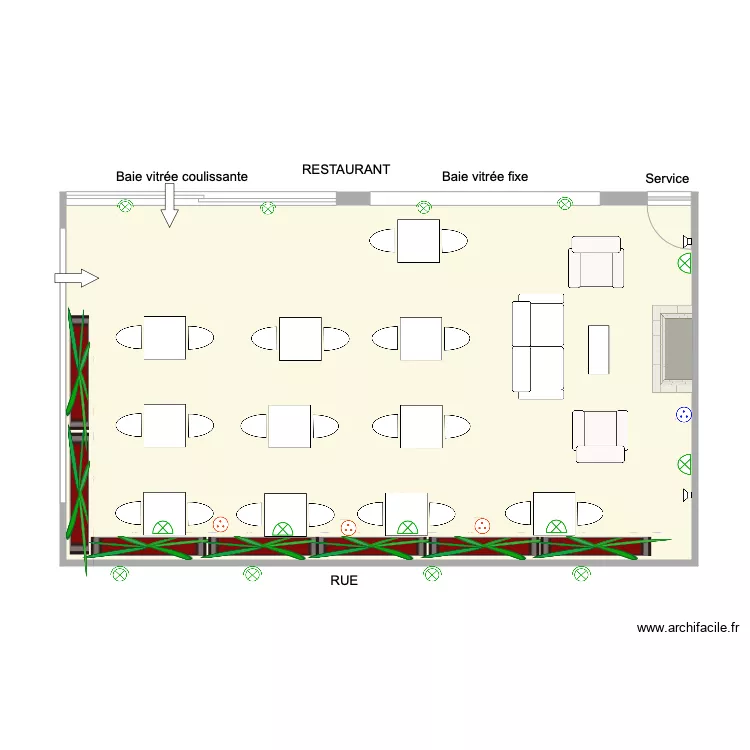 Terrasse resto 11. Plan de 