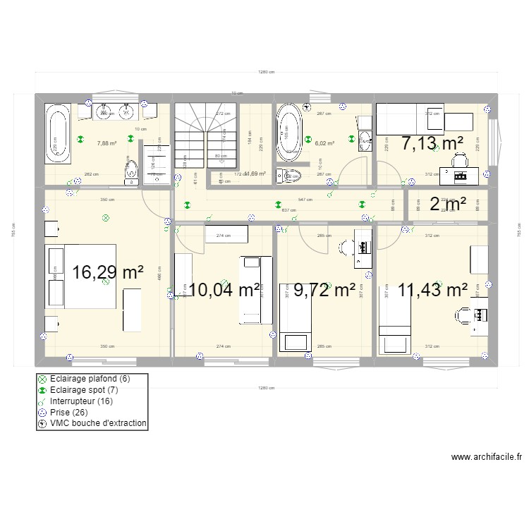 ETAGE LANGUE Ind2. Plan de 0 pièce et 0 m2
