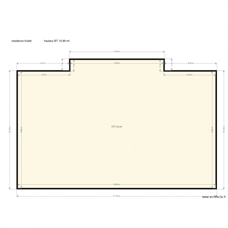 residence fruitet. Plan de 0 pièce et 0 m2