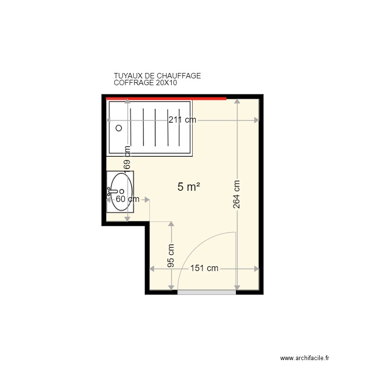 MEURILLON CANDY. Plan de 1 pièce et 5 m2