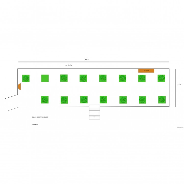 square nadar vierge. Plan de 0 pièce et 0 m2