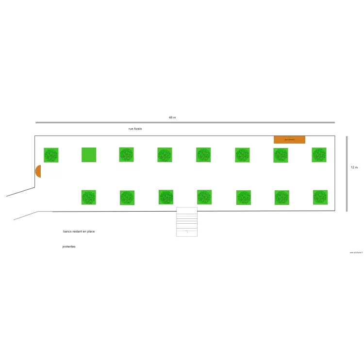 square nadar vierge. Plan de 