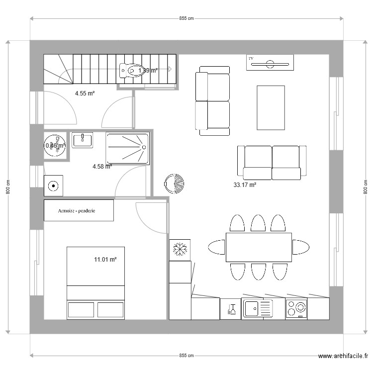 4 chambres sdb nord. Plan de 0 pièce et 0 m2