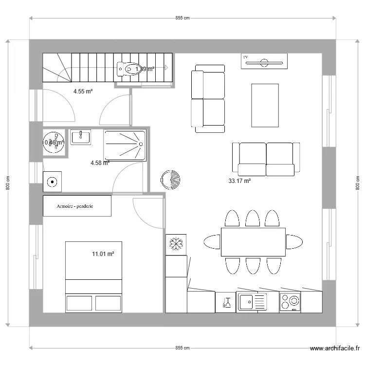 4 chambres sdb nord. Plan de 