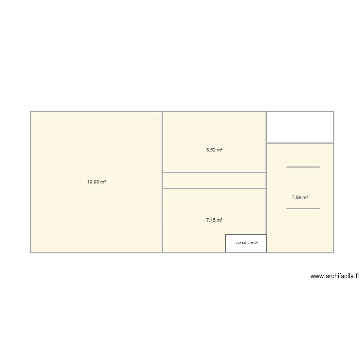 MAISON LM. Plan de 4 pièces et 44 m2