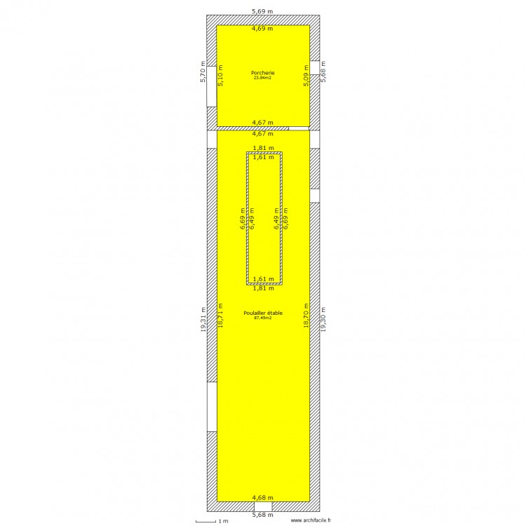 Poulailler animaux. Plan de 0 pièce et 0 m2