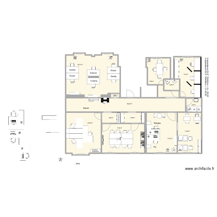 midi 10 v3.0. Plan de 15 pièces et 158 m2