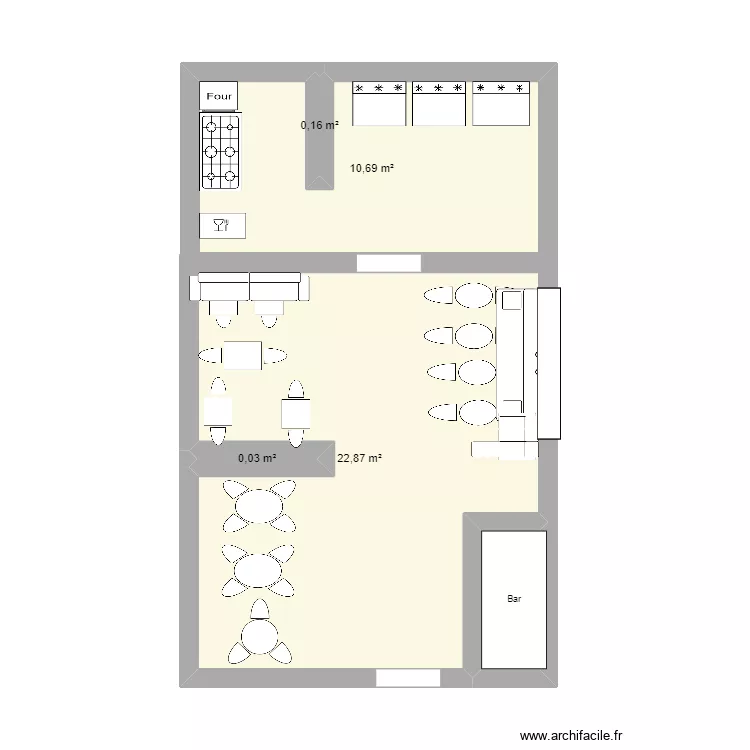 plan restaurant. Plan de 