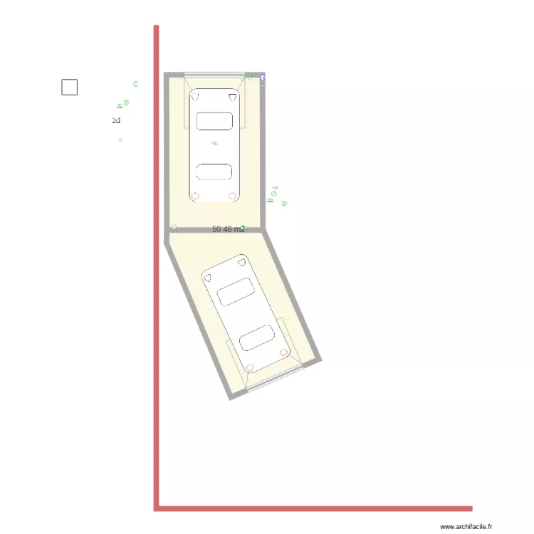 Double garage   atelier en L titoupacas 2. Plan de 