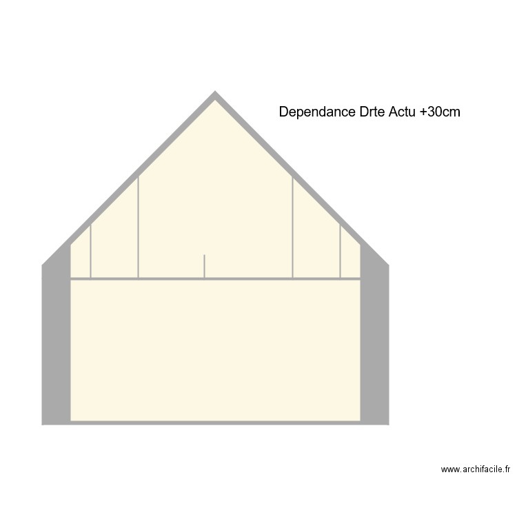 Pignon dependance Drte rehausse 30cm. Plan de 0 pièce et 0 m2