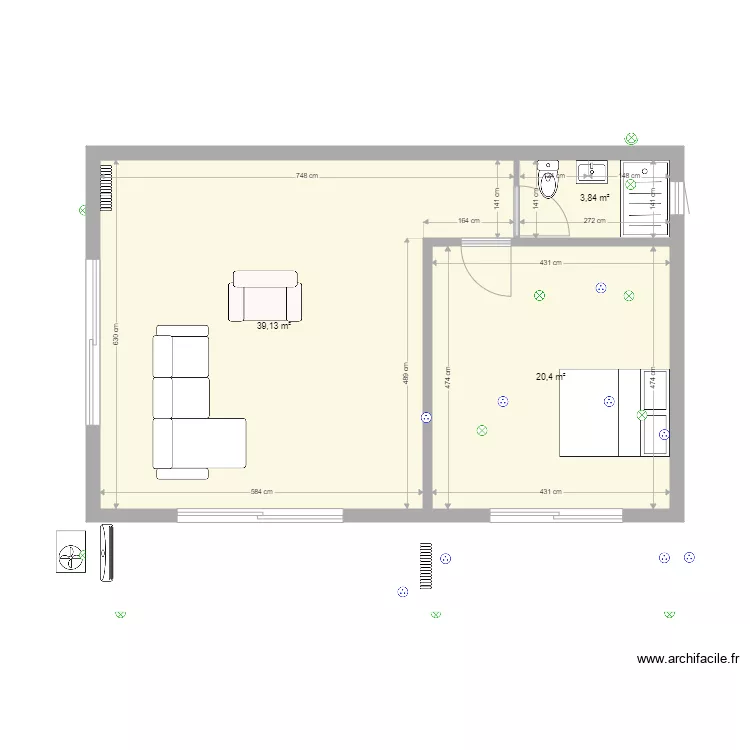 Extension Maison. Plan de 