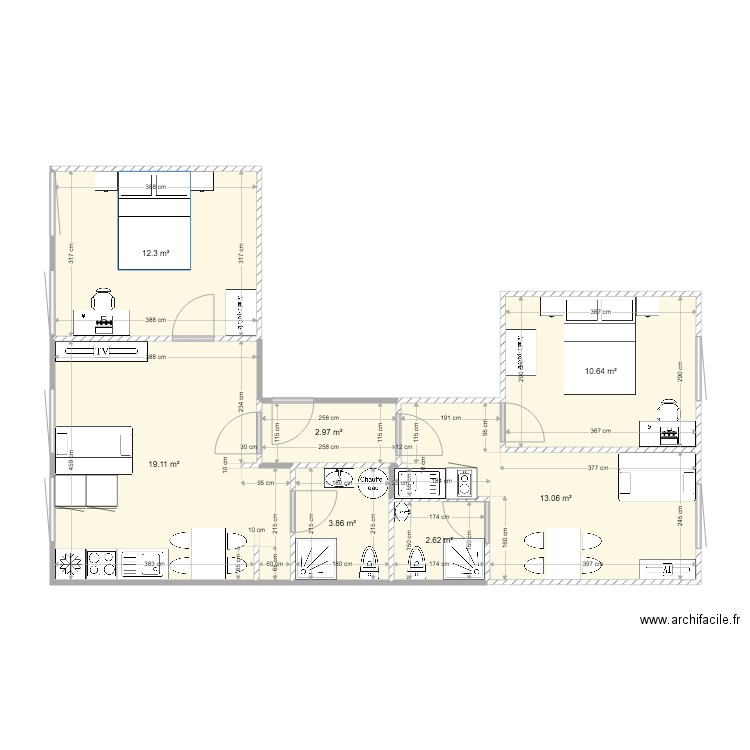 appartement Linda. Plan de 0 pièce et 0 m2