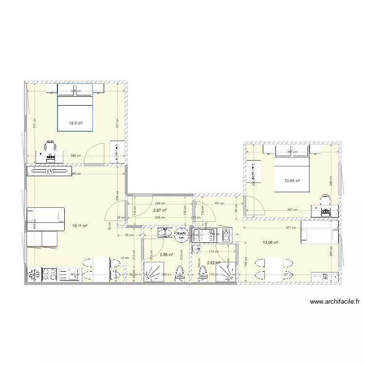 appartement Linda. Plan de 