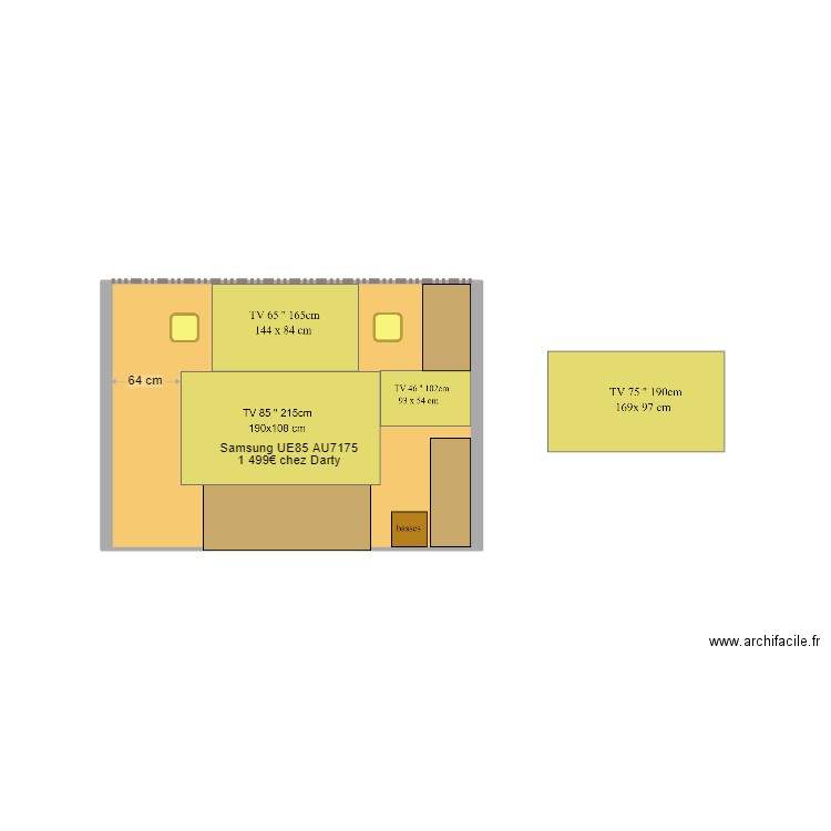 2 écrans   85   46 B. Plan de 0 pièce et 0 m2