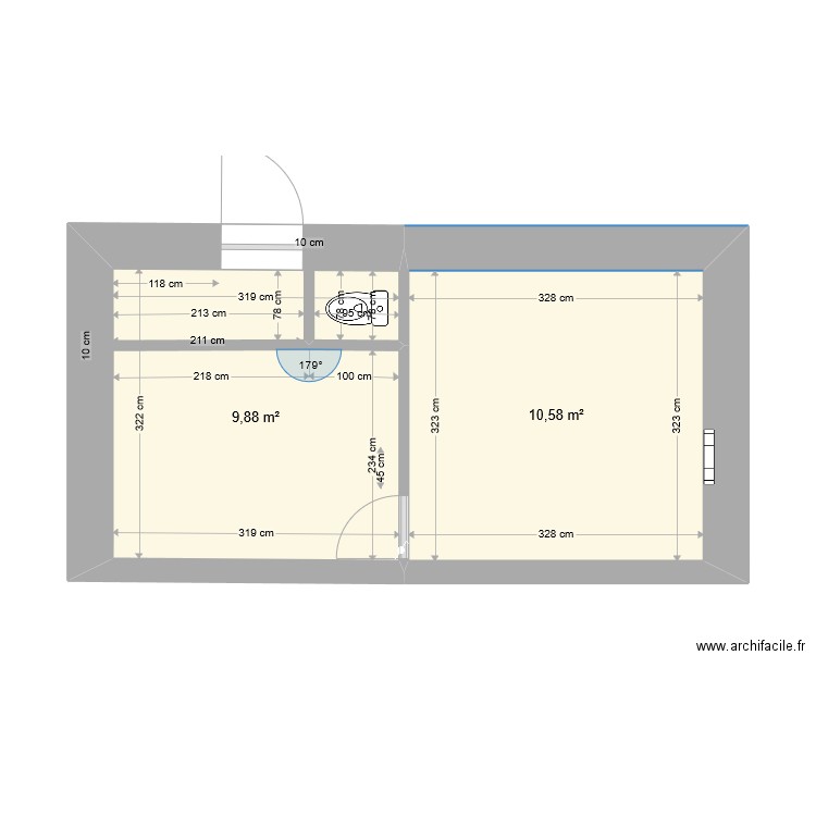 Petit Rezole - 1°étage V2. Plan de 0 pièce et 0 m2