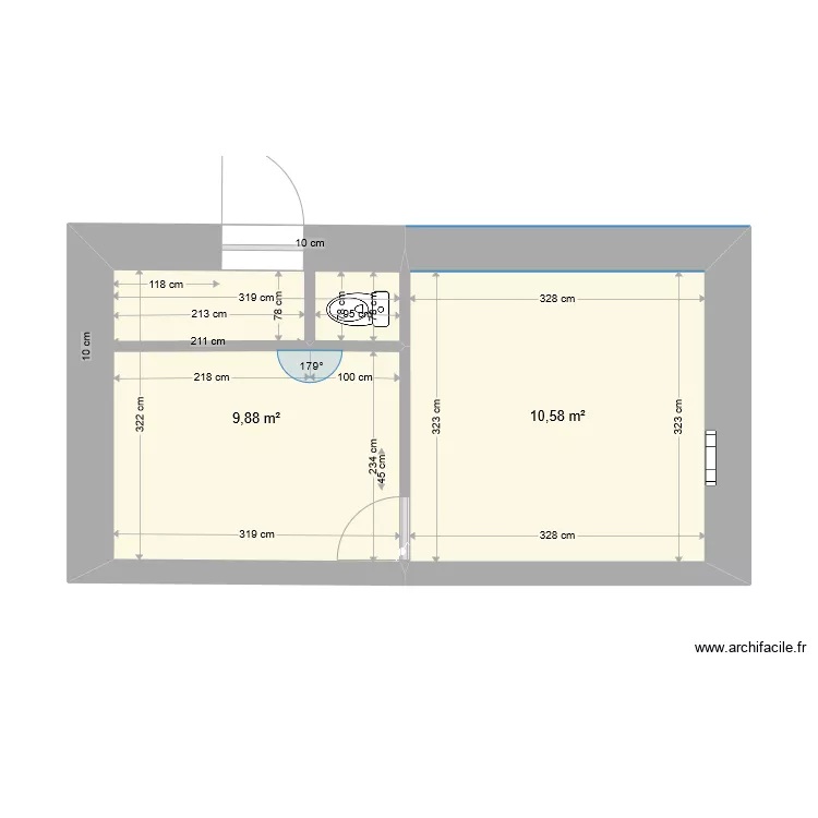 Petit Rezole - 1&deg;&eacute;tage V2. Plan de 