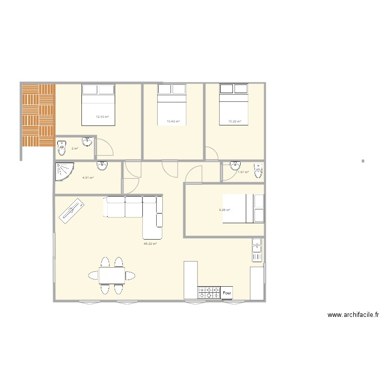 maison familiale apres travaux option 1. Plan de 0 pièce et 0 m2