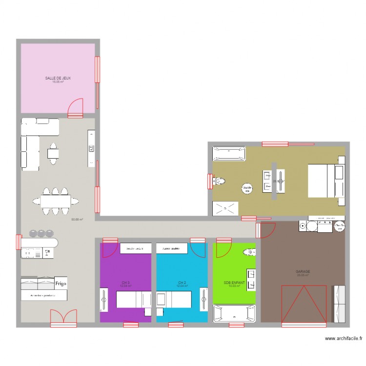 Plan Maison 150 m2. Plan de 0 pièce et 0 m2