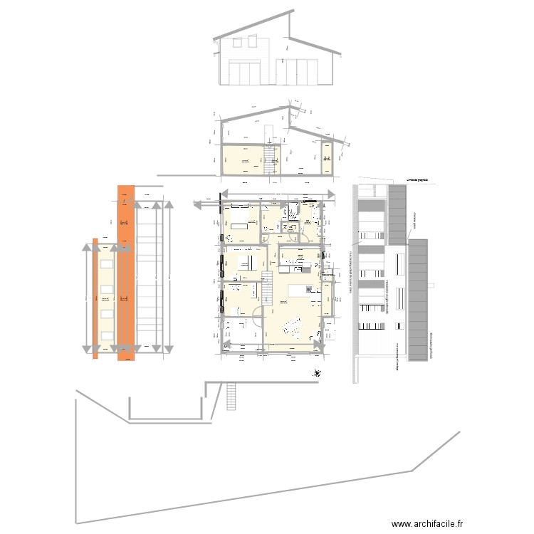 plan facade nord. Plan de 0 pièce et 0 m2