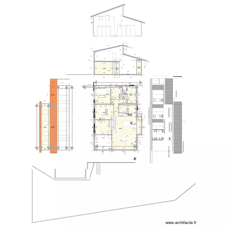 plan facade nord. Plan de 