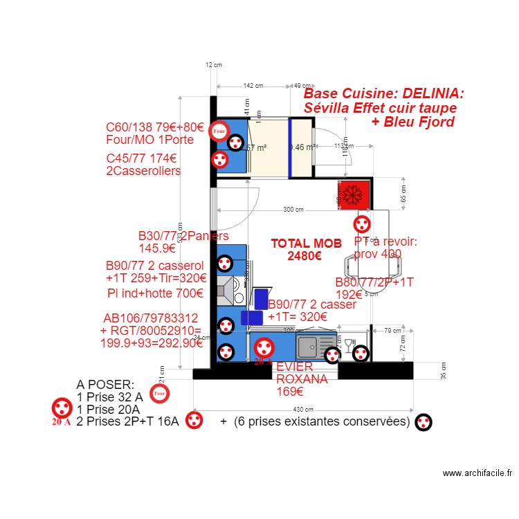 NIEUL Consultation Cuisine neuve Indice C. Plan de 0 pièce et 0 m2