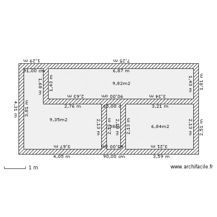 etage n°1. Plan de 0 pièce et 0 m2