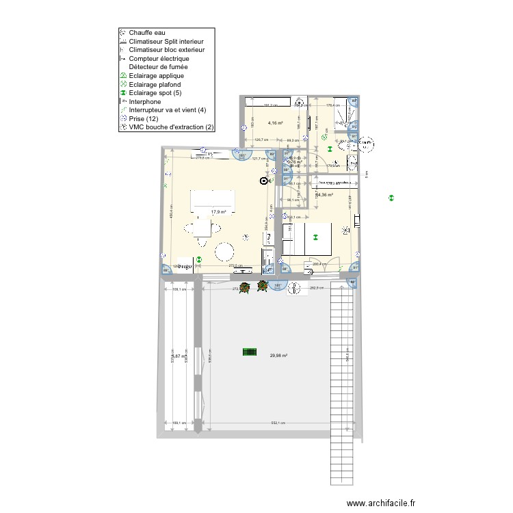 Appartement Jean Jaurès cuisine 82. Plan de 0 pièce et 0 m2
