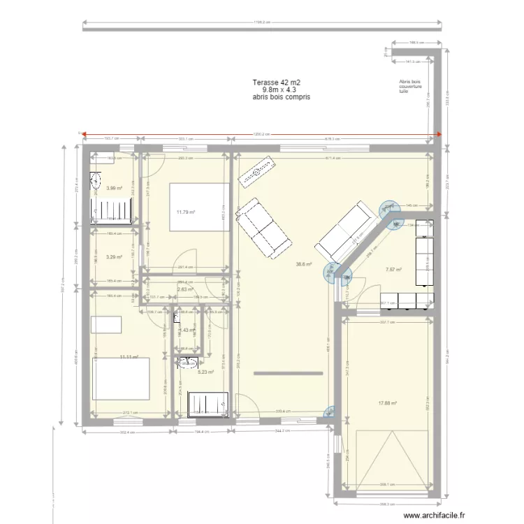 Maison Herbert Chauvigny plain pied 12 m  2510216 19h00. Plan de 