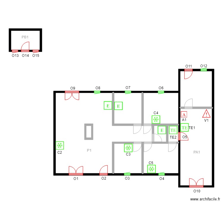 ABC0014Logement. Plan de 0 pièce et 0 m2