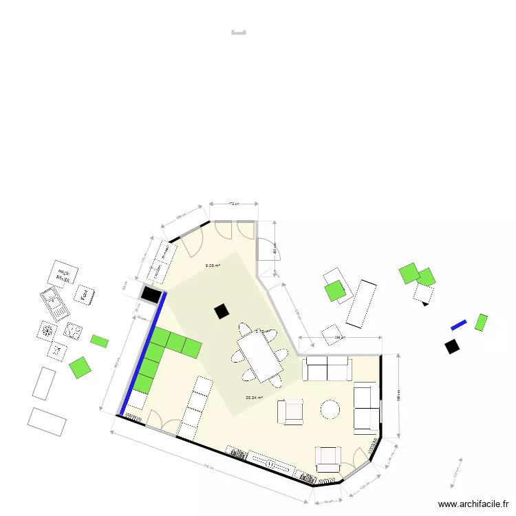 cuisine fenetre. Plan de 