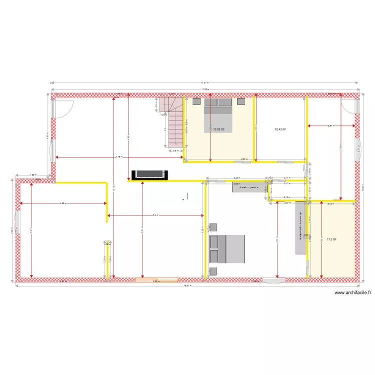 MAISON MAX SURFACES SIX. Plan de 