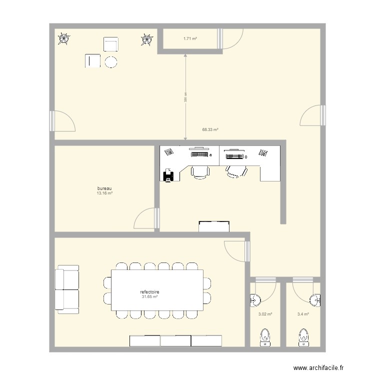 point s. Plan de 0 pièce et 0 m2