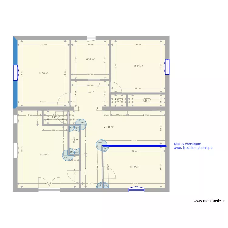 RP2 &eacute;tage 1 apres. Plan de 