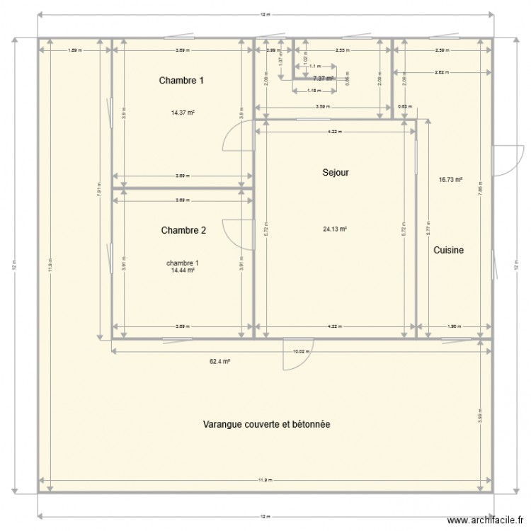 Maison Raymond. Plan de 0 pièce et 0 m2