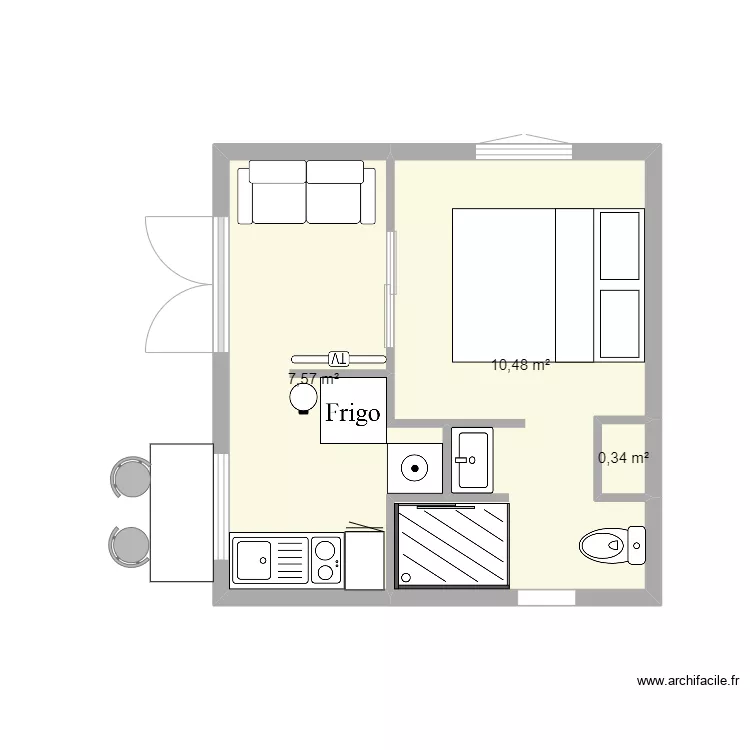 bungalow. Plan de 