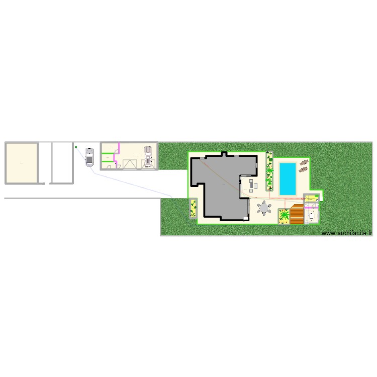 LOCAL ARRIERE ET TECHNIQUE. Plan de 13 pièces et 714 m2