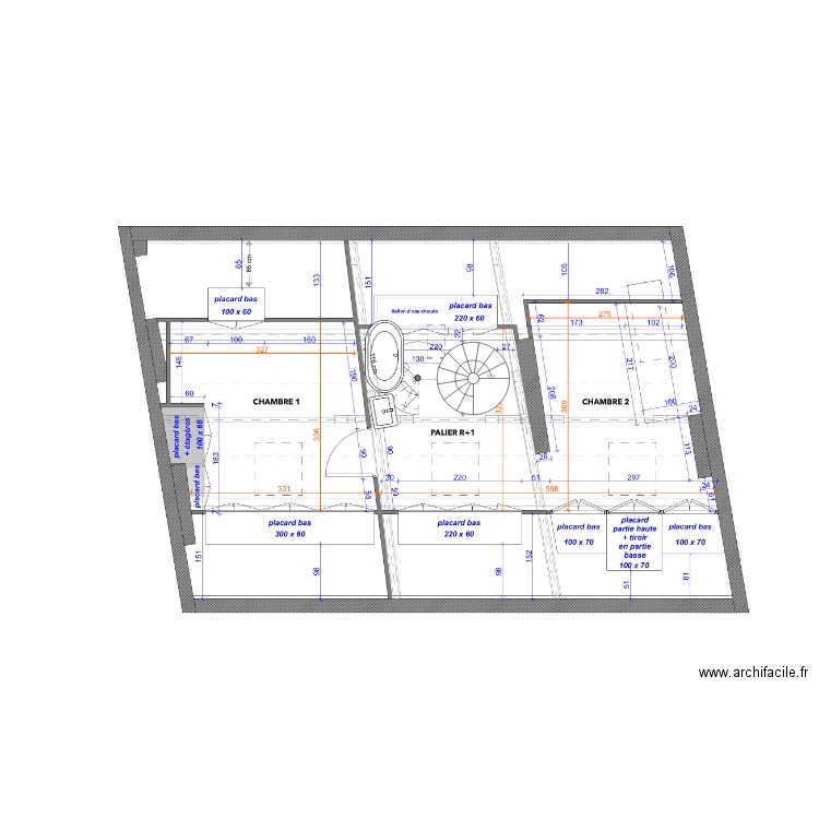 Plan sdb en haut. Plan de 0 pièce et 0 m2