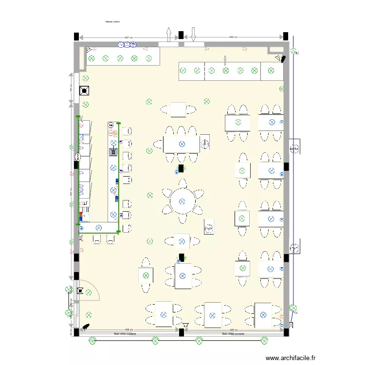 Salle resto Ivato  du 27 02 21. Plan de 