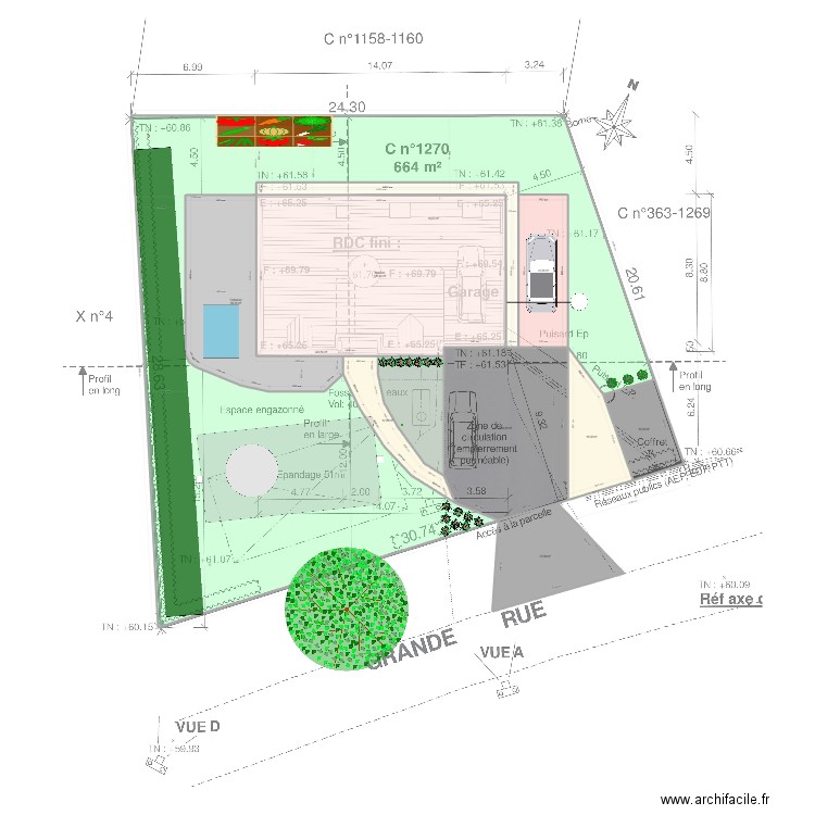 plan  exterieur . Plan de 11 pièces et 702 m2