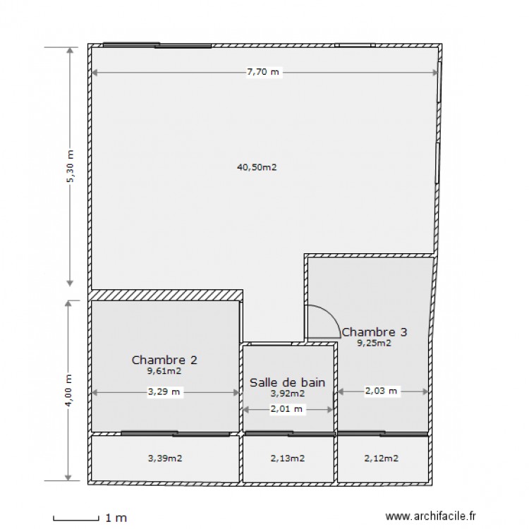 1er etage. Plan de 0 pièce et 0 m2