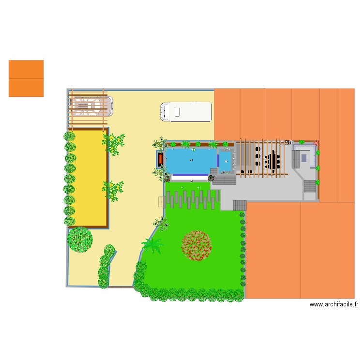 plan jardin terain 5. Plan de 11 pièces et 523 m2