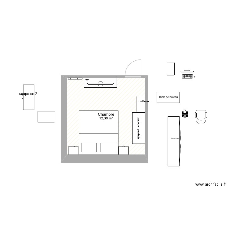 dressing. Plan de 0 pièce et 0 m2