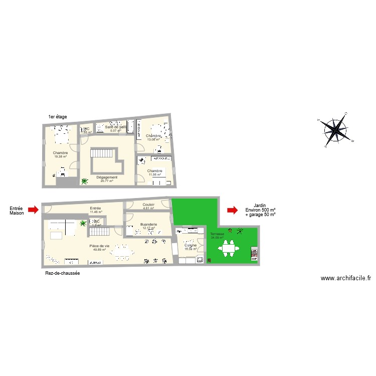 DEMANGE. Plan de 0 pièce et 0 m2