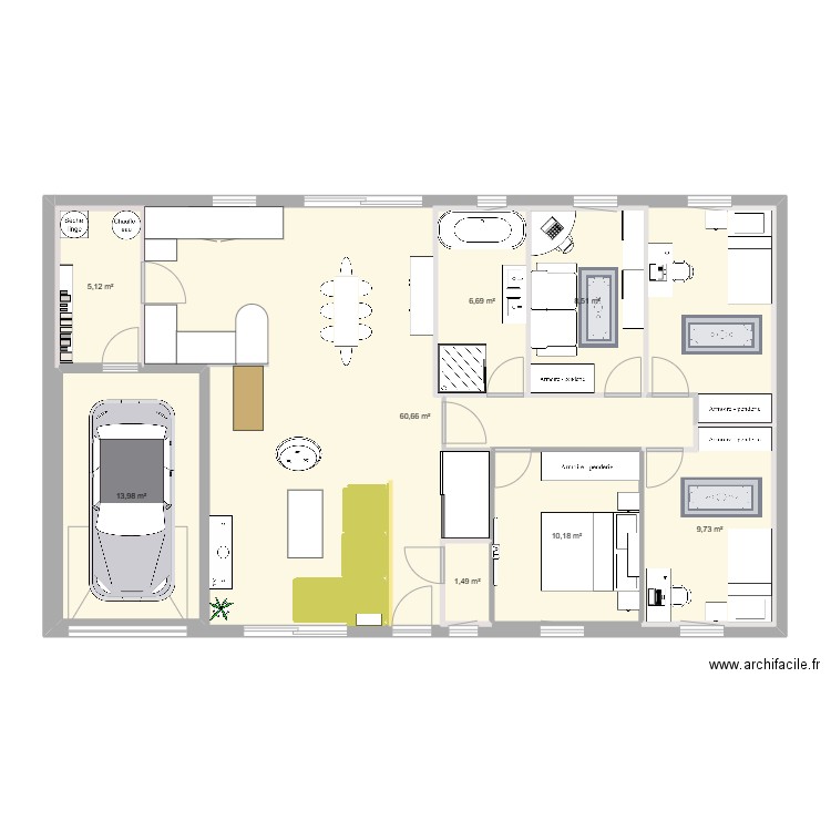 Maison warmeriville. Plan de 8 pièces et 179 m2