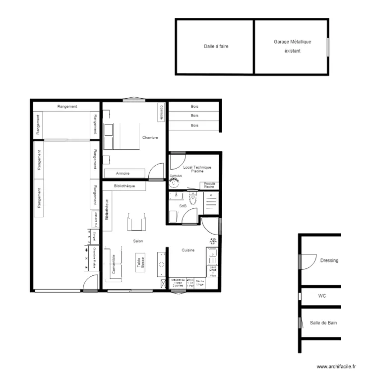 Am&eacute;nagement int&eacute;rieur Garage. Plan de 