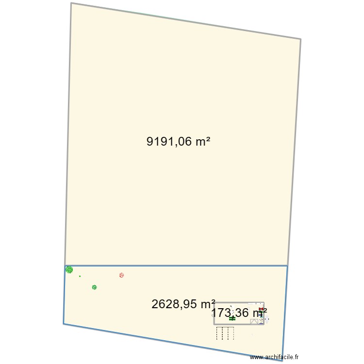 GRANGE. Plan de 3 pièces et -704 m2